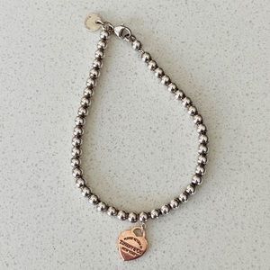 Return to Tiffany Bracelet w/ Mini Rose Gold Heart